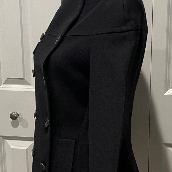 PRADA NAVY AND BROWN PLAID DOUBLE BREASTED BLAZER - SIZE 40 IT - Picture 11 of 12